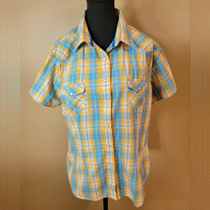 ROUGH STOCK PANHANDLE SLIM Snap-down Western Shirt, Size XL